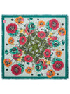 Franco Ferrari Silk Floral Poppies Scarf 90x90 Timeless Martha's Vineyard 
