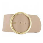 Vaincourt Taupe Large Round Buckle La Splendide Belt 