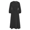 Maison Common Black Long Sleeve Belted Midi Dress Timeless Martha's Vineyard 