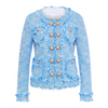Maison Common Blue + White Two Tone Tweed Jacket Timeless Martha's Vineyard 