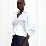 Honesty Opens Cotton Shirt - White