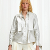Confession Linen Pussybow Shirt - Silver