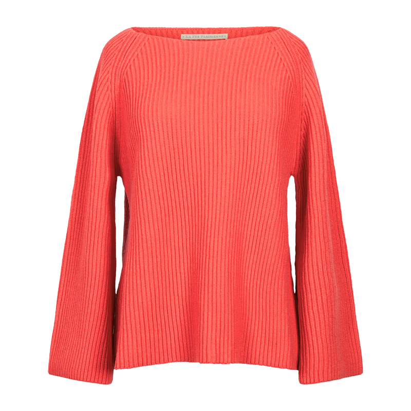 La Fée Parisienne Coral Boat Neck Cashmere Sweater Timeless Martha's Vineyard 