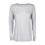 Long Sleeve Milk Crew Neck Top - Light Grey