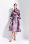 Maison Natan Blue + Purple Celena Jacquard Dress Timeless Martha's Vineyard 