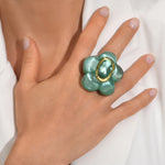 Dominique Denaive Pearl Sia Statement Flower Ring Timeless Martha's Vineyard 