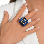 Dominique Denaive Lilac Ellie Statement Resin Ring Timeless Martha's Vineyard 