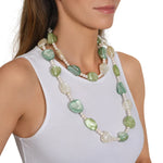 Dominique Denaive Mika Bubble Floral Necklace Lilac Timeless Martha's Vineyard 