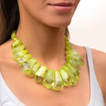 Dominique Denaive Crystela Bubble Floral Necklace Neon Timeless Martha's Vineyard 