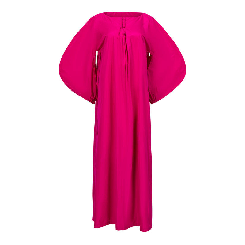 Margareth & Moi Magenta Roumaine Maxi Taffeta Dress Timeless Martha's Vineyard 