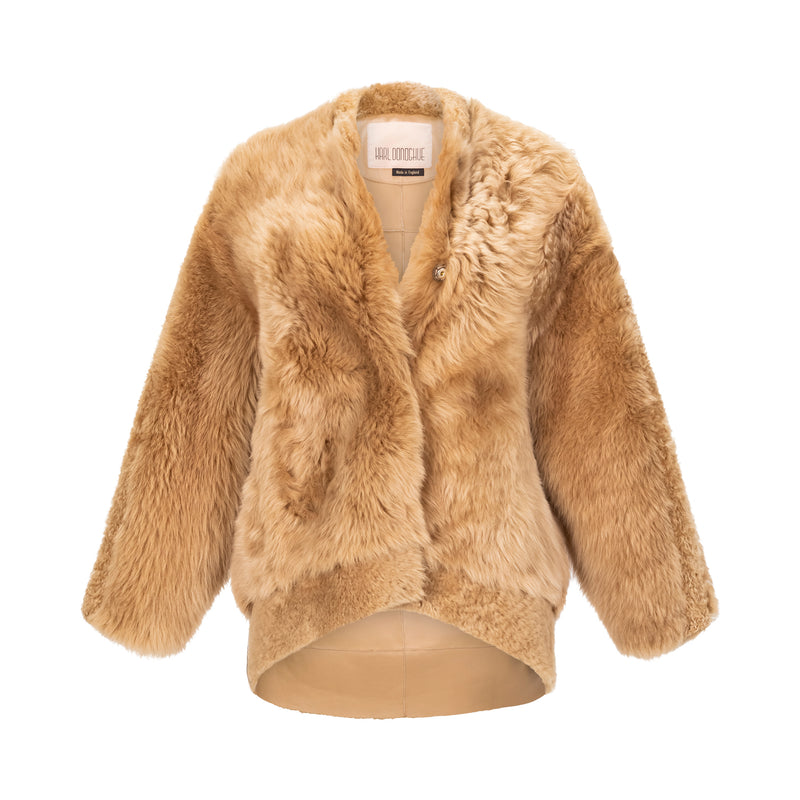 Karl Donoghue Feather Shearling Bomber Jacket - Camel Timeless Martha's Vineyard