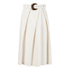 BOBO Belted Denim Skirt - Ivory