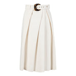 BOBO Belted Denim Skirt - Ivory