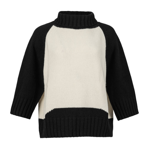 La Fée Parisienne Black + Ivory Cashmere Sweater Timeless Martha's Vineyard 
