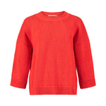 La Fée Parisienne Chunky Knit Silk Cloe Red Sweater Timeless Martha's Vineyard 
