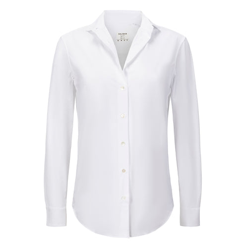 Caliban White Skin-Like Relaxed Button Down Shirt Timeless Martha's Vineyard 