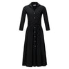 Rosso35 Belted Shirt Dress - Black Timeless Martha's Vineyard