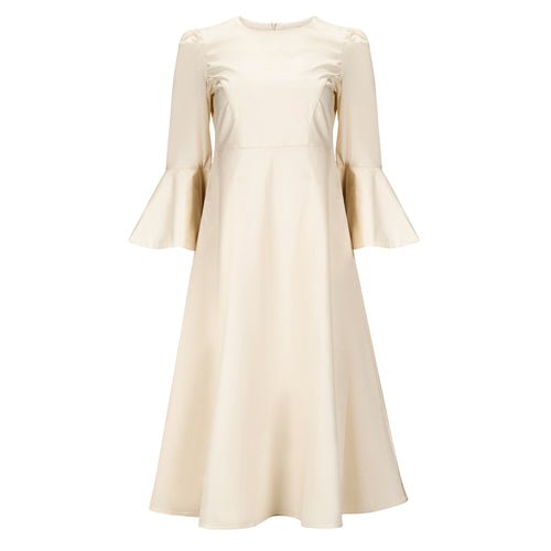 MeiMeij Bell Sleeve Dress - Cream Timeless Martha's Vineyard