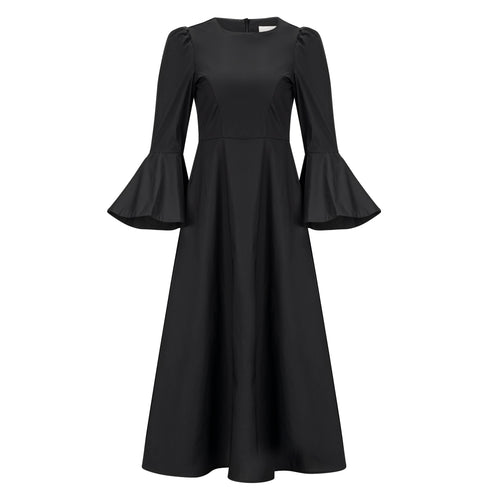 MeiMeij Bell Sleeve Dress - Black Timeless Martha's Vineyard