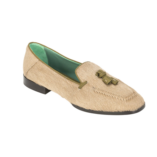 Paola D'arcano Pony Loafer with Grosgrain Accent Timeless Marthas Vineyard