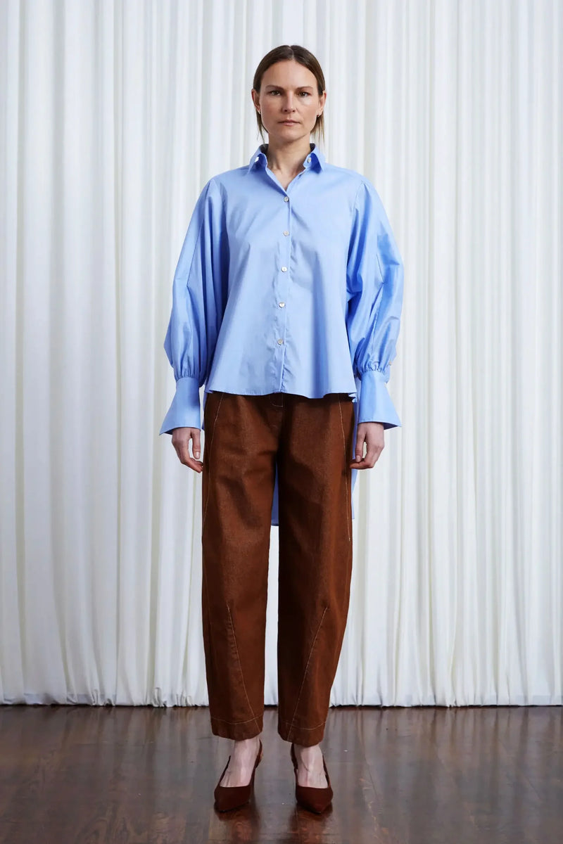 Comfort Found Shirt - Blue Cotton Poplin