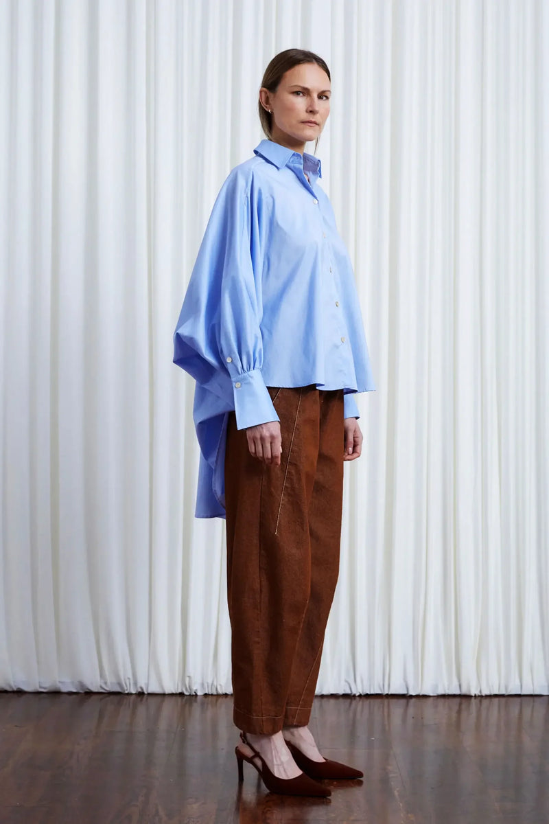 Comfort Found Shirt - Blue Cotton Poplin