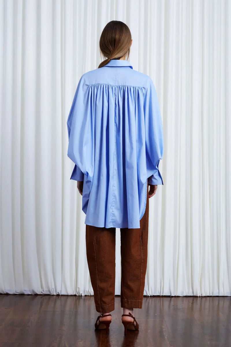 Comfort Found Shirt - Blue Cotton Poplin