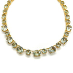 All Around Oval and Round Prasiolite Statement Necklace