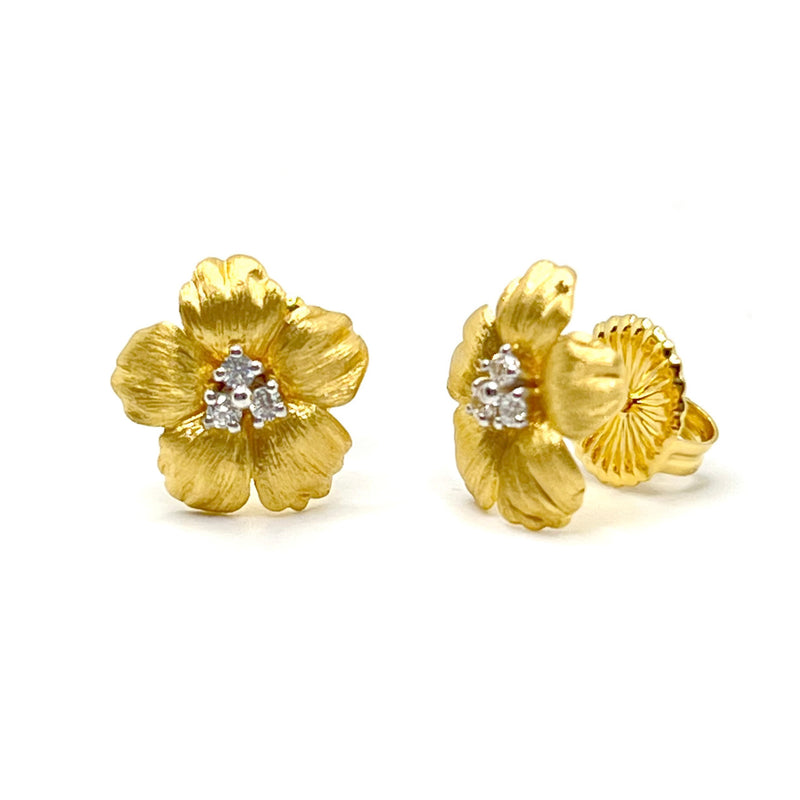 Exclusively Ours Five Petal Flower Earrings Timeless Martha's Vineyard 
