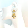 Exclusively Ours Flower-pattern Tear Drop Vermeil Earrings - GoldTimeless Martha's Vineyard 