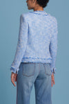Maison Common Blue + White Two Tone Tweed Jacket Timeless Martha's Vineyard 