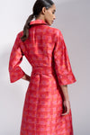 Maison Natan Orange + Pink Celena Jacquard Dress Timeless Martha's Vineyard 