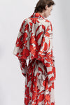 Maison Natan Floral Print Red Circee Belted Maxi Dress Timeless Martha's Vineyard 