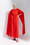 Maison Natan Black Citrus Maxi Cape Dress Timeless Martha's Vineyard 