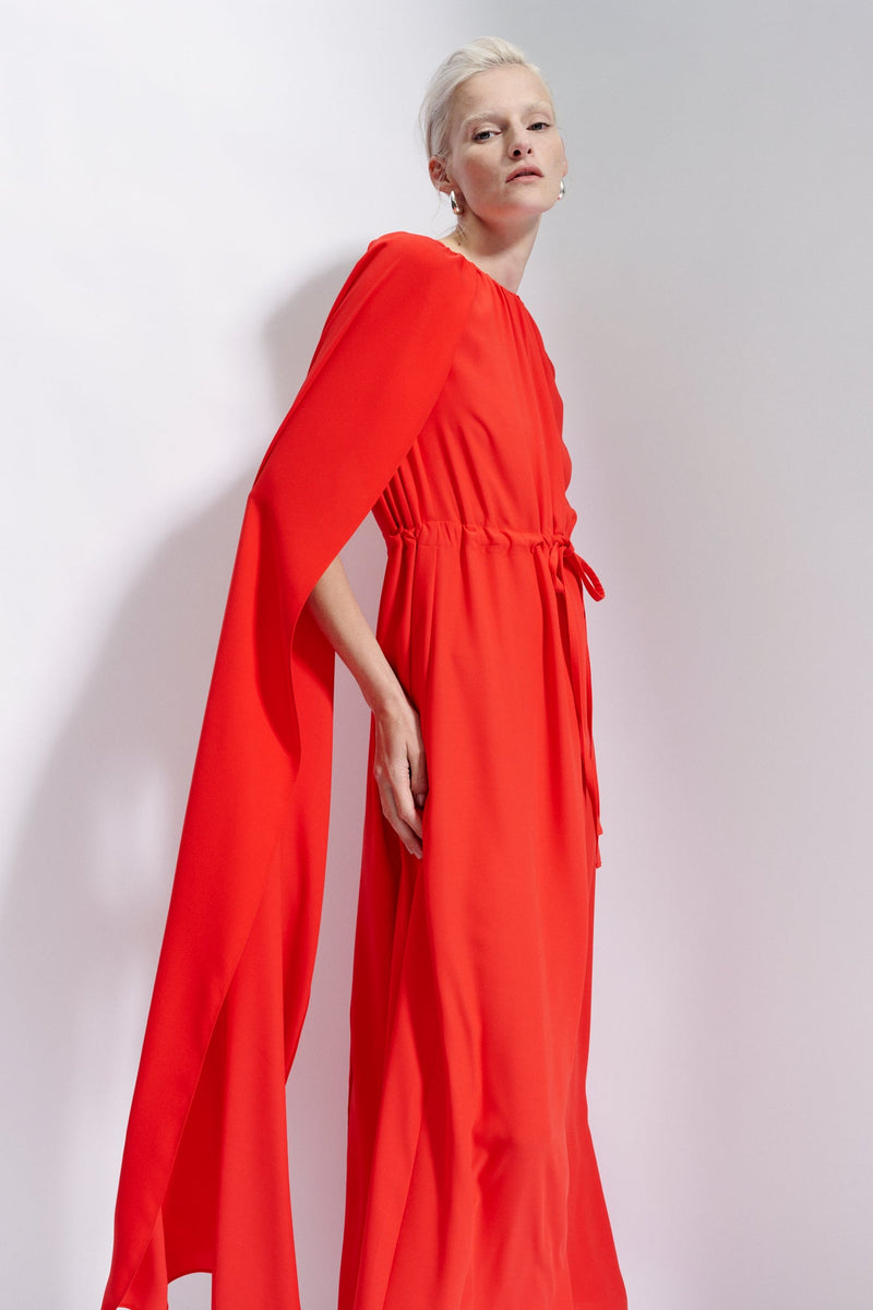 Maison Natan Black Citrus Maxi Cape Dress Timeless Martha's Vineyard 