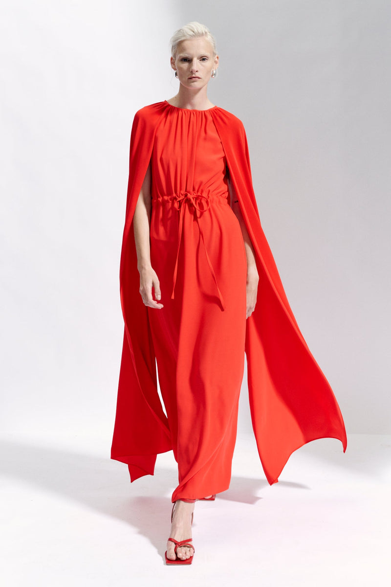 Maison Natan Black Citrus Maxi Cape Dress Timeless Martha's Vineyard 