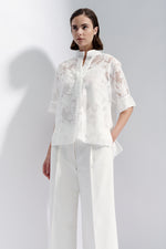 Crunch Embroidered Blouse - White
