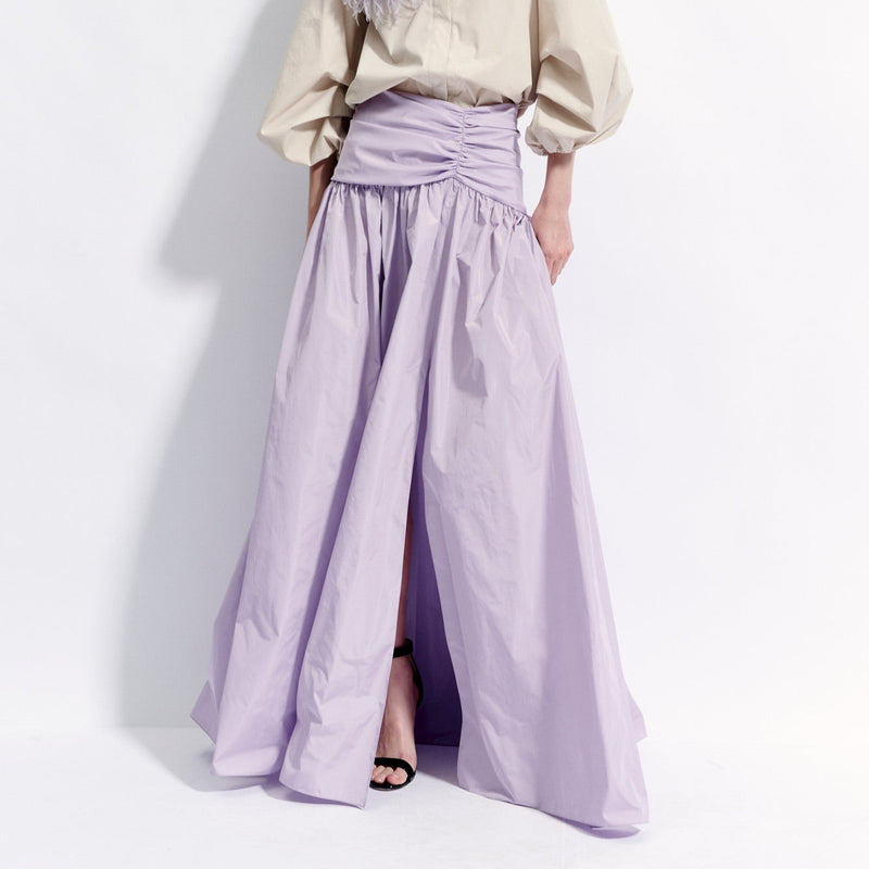 Natan Ceylan Lavender Parachute Taffeta Maxi Skirt Timeless Martha's Vineyard 