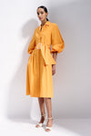 Maison Natan Green Capri Belted Shirt Dress Puff Sleeve Timeless Martha's Vineyard 