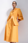 Maison Natan Green Capri Belted Shirt Dress Puff Sleeve Timeless Martha's Vineyard 