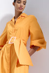 Maison Natan Green Capri Belted Shirt Dress Puff Sleeve Timeless Martha's Vineyard 