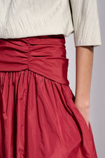 Natan Chartreuse Ceylan Parachute Taffeta Maxi Skirt Timeless Martha's Vineyard 
