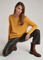 Purotatto Cashmere Crewneck Sweater - Orange Timeless Martha's Vineyard