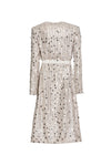 DESANTIS Silver Embellished Sequins Cream Dress Coat Timeless Martha's Vineyard 