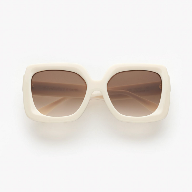 Emmanuelle Khanh Square Acetate Sunglasses - Ivory Timeless Martha's Vineyard
