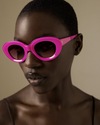 Emmanuelle Khanh Dark Pink Tortoise Gigi Sunglasses Timeless Martha's Vineyard 