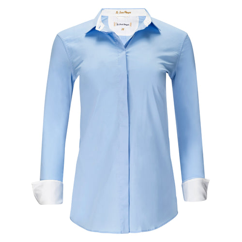 Le Sarte Pettegole Relaxed Button Down Shirt - Blue Timeless Martha's Vineyard