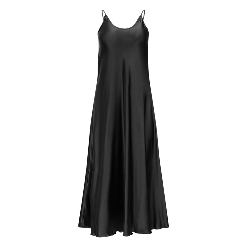 Silk Camisole Dress - Black