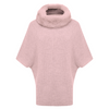 Poncho with Fur Collar - Antique Pink