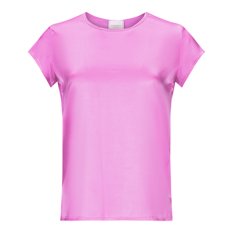 Silk Charmeuse Shell Blouse - Pink